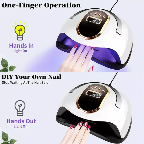 Nail Lamp 168W LCD Display For Drying Nails