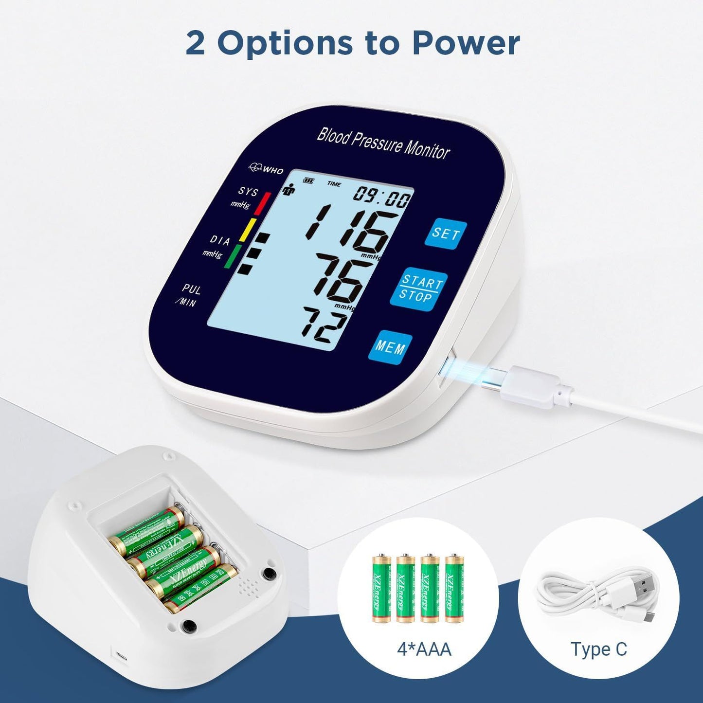 Blood Pressure Monitors Upper Arm Automatic navy blue