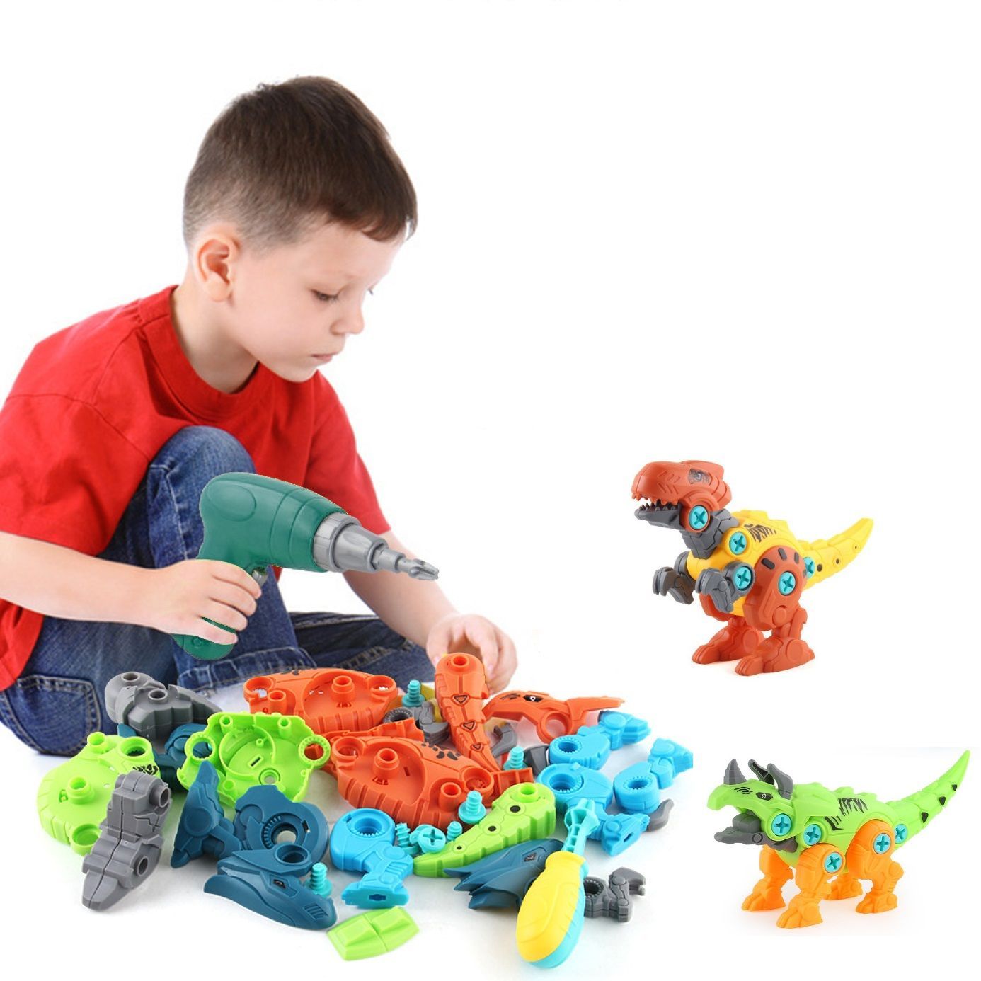 Dinosaur Toys Take Apart Stem Building Construction