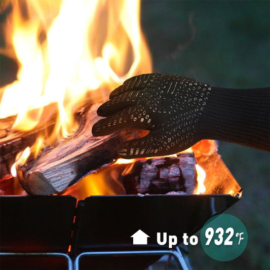 BBQ Gloves Heat Resistant Cooking for Barbecue Grilling Oven Baking Camping