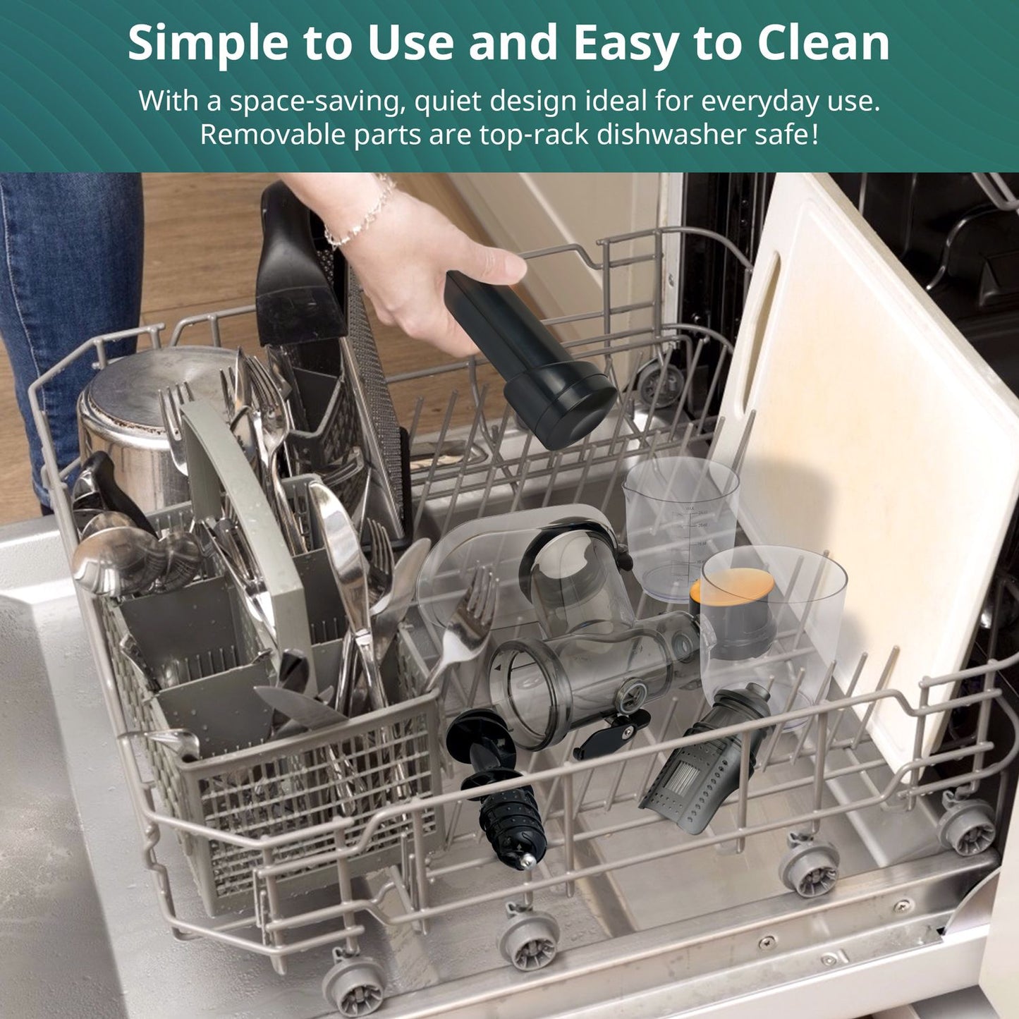 Slow Juicer Machine Cold Press 150W Black