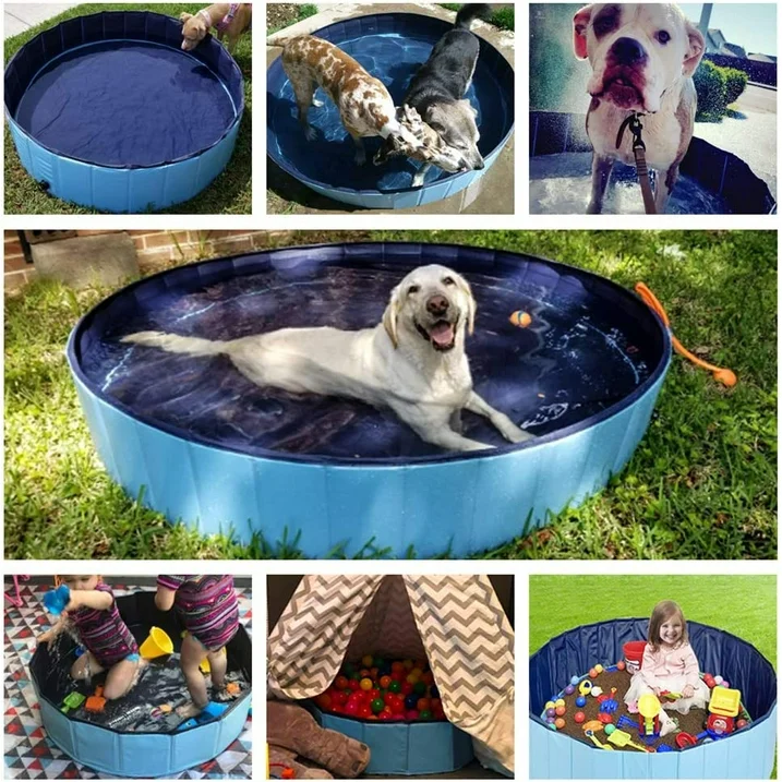 Pet Dog Pool Bath Swimming Tub Foldable 48 x 12 inch