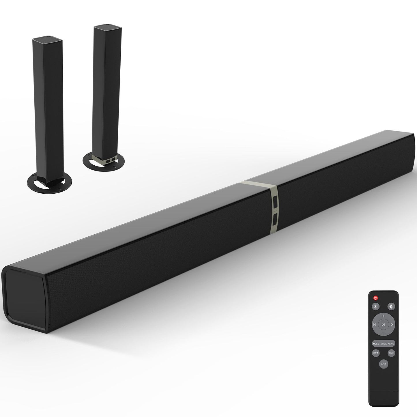 Bluetooth Wireless 50W 32inch Split 2 in 1 Detachable TV Soundbar