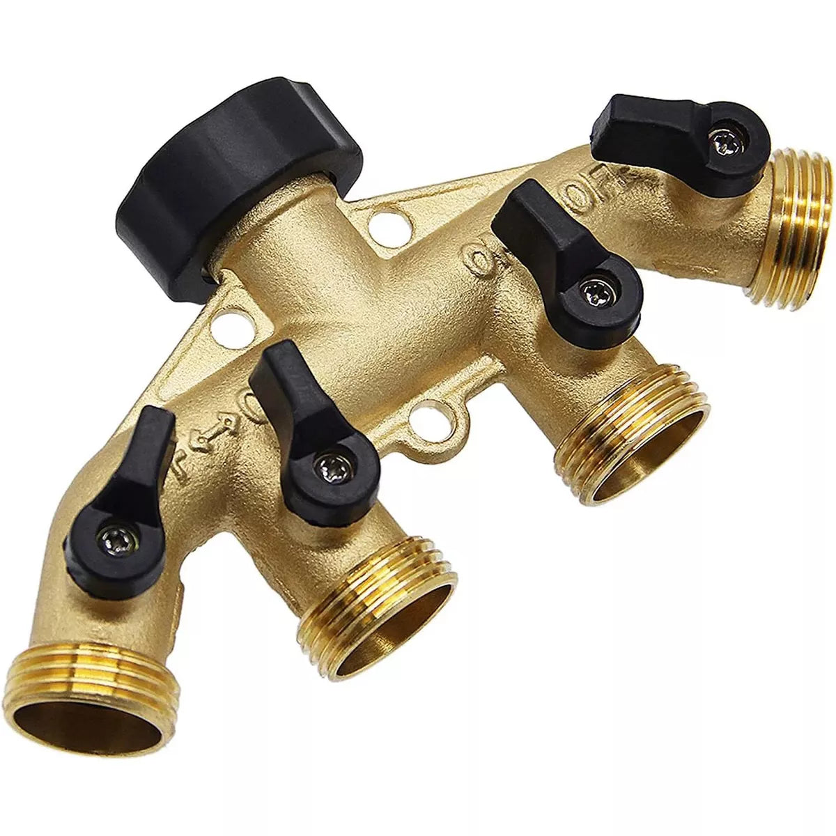 Garden Hose Splitter with 4 Valves