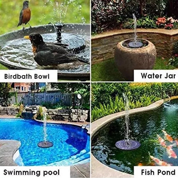 Solar Fountain Pump Outdoor with Free Standing Floating