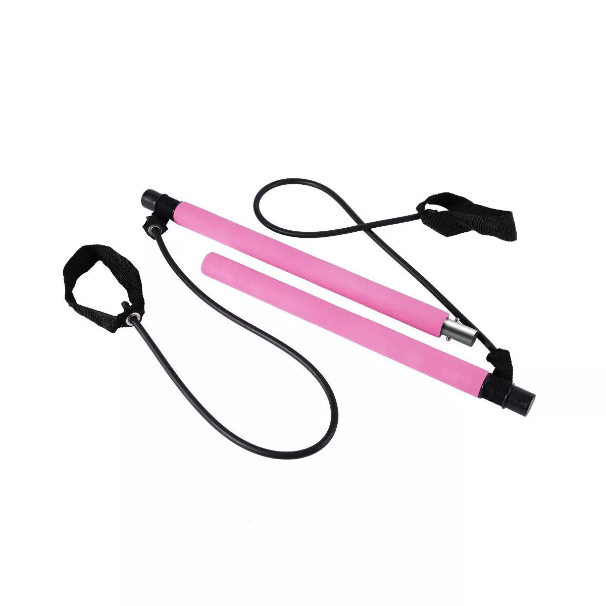 Pilates Bar with Foot Loop and Exercise Resistance Band