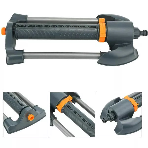 Lawn Sprinkler Oscillating Sprinkler Automatic Swing Adjustable Spray Angle Grey