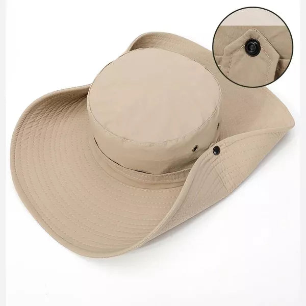 Fishing Hat Waterproof Breathable Boonie Hat Sun Hat Khaki