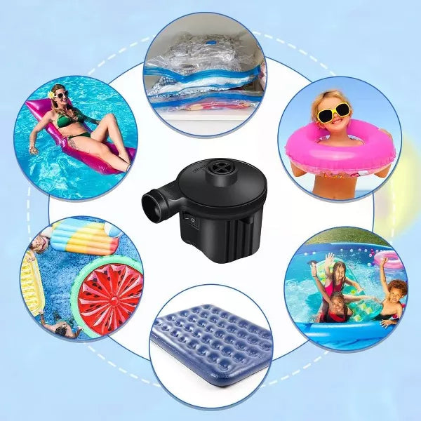 Electric Air Pump Portable Quick-Filled with 3 Nozzles