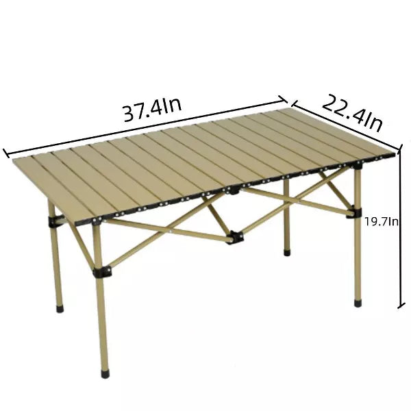 Folding Camping Long Table 37.4x22.4x 19.7 in Portable Lightweight for Outdoor