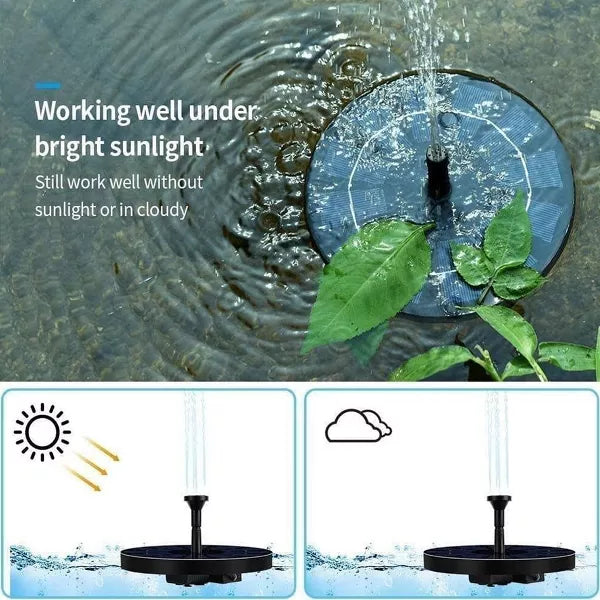 Solar Fountain Pump Outdoor with Free Standing Floating
