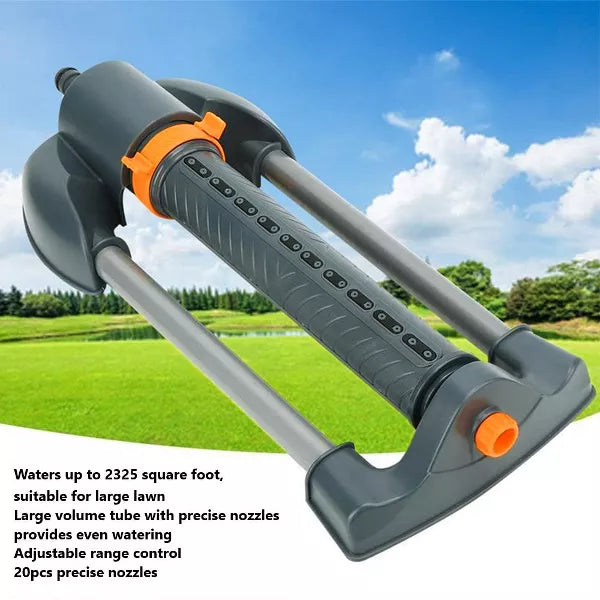 Lawn Sprinkler Oscillating Sprinkler Automatic Swing Adjustable Spray Angle Grey