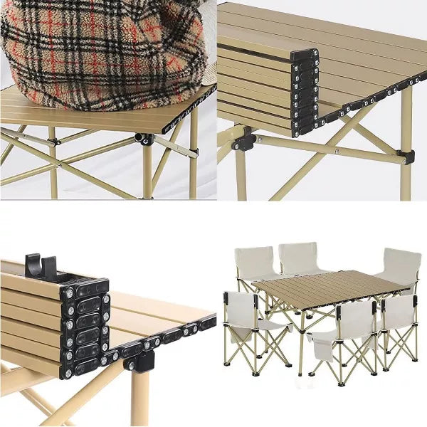 Folding Camping Long Table 37.4x22.4x 19.7 in Portable Lightweight for Outdoor