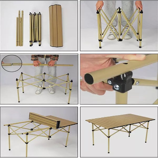 Folding Camping Long Table 37.4x22.4x 19.7 in Portable Lightweight for Outdoor