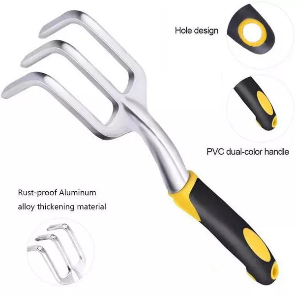 Garden Tools Set with Pruning Shears / Hand Trowel / Transplanter / Hand Rake / Gardening Gloves 5 Pcs