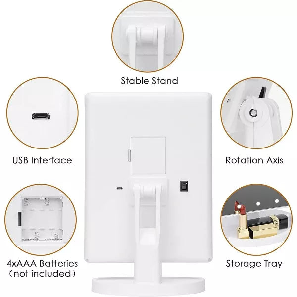 Magnifying Mirror Vanity Makeup Mirror with Lights 2X 3X