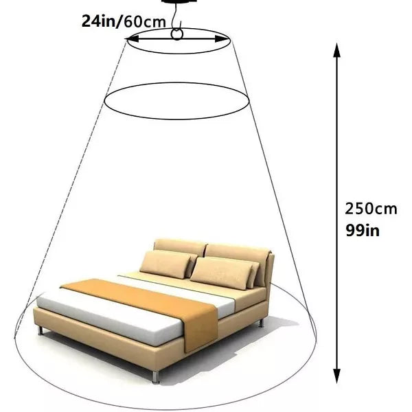 Universal Mosquito Net Hanging Bed Canopy White
