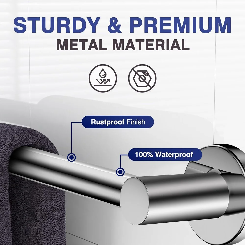 Clearance Towel Rack for Bathroom Wall Mounted 20''Rustproof Towel Holder Silver