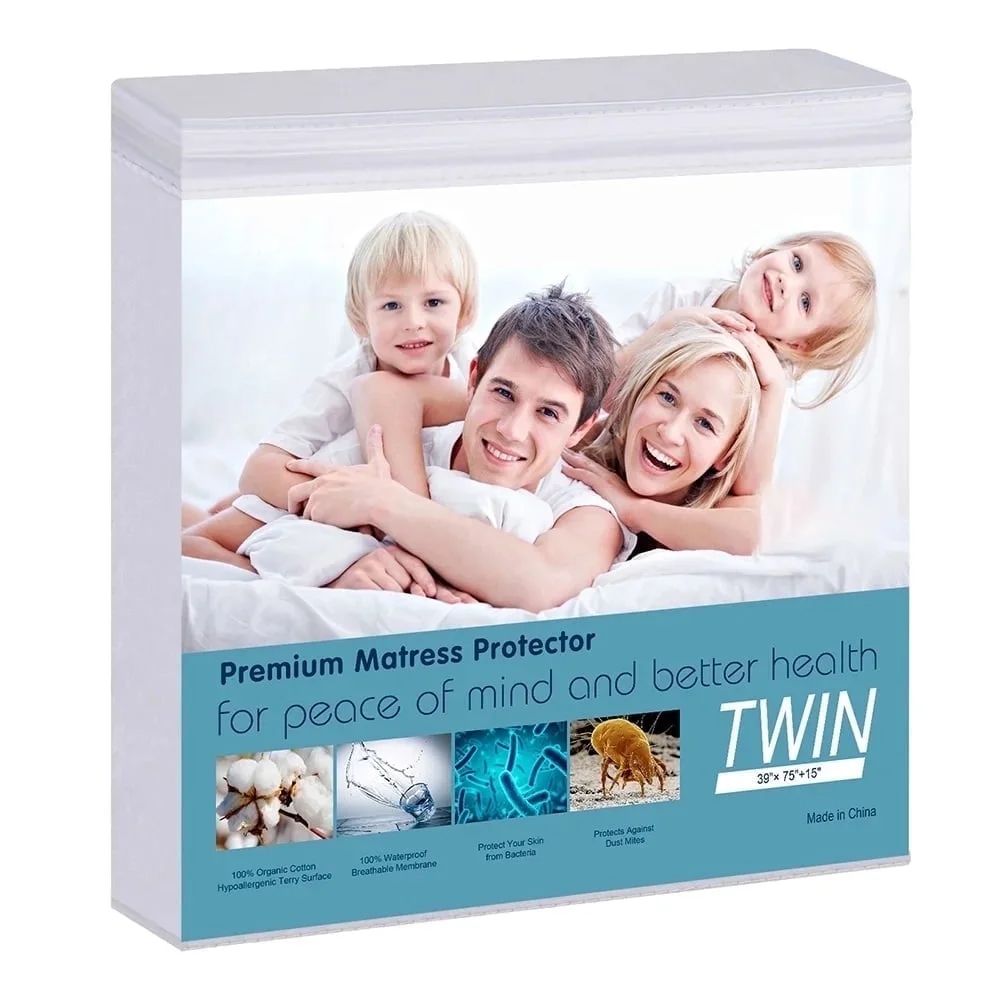 Waterproof Mattress Protector Full Size Cotton Hypoallergenic Breathable Mattress Cover Pad Bed Cover 54"x75"