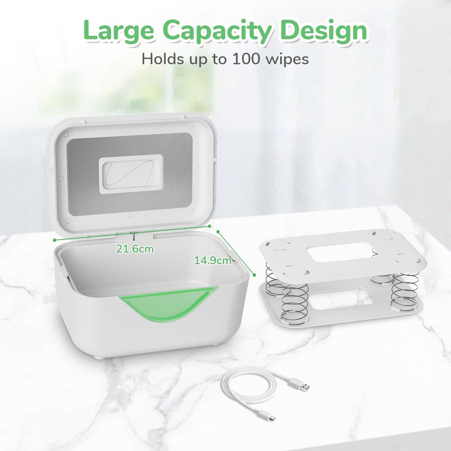 Wipe Warmer Baby Wet Wipes Dispenser with LED Night Light