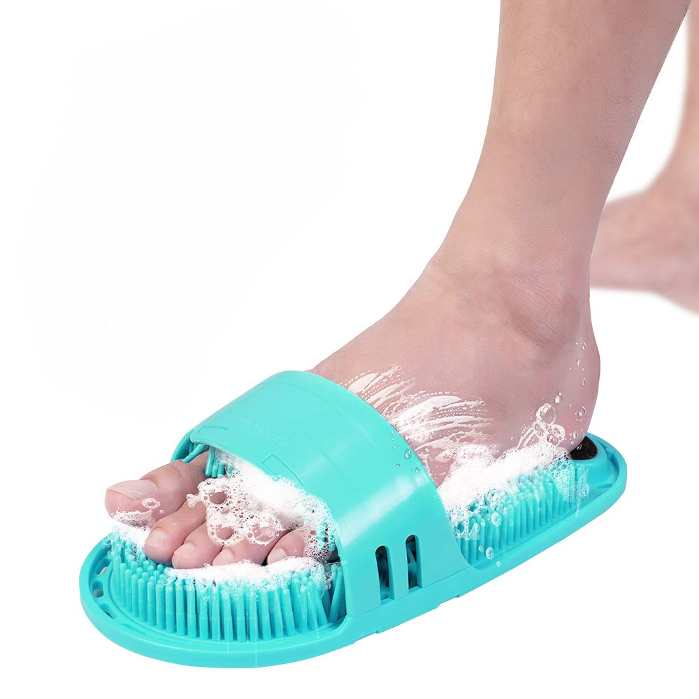 Silicone Foot Scrubber Massage and Cleaning Non-Slip for Shower (1PCS Green)