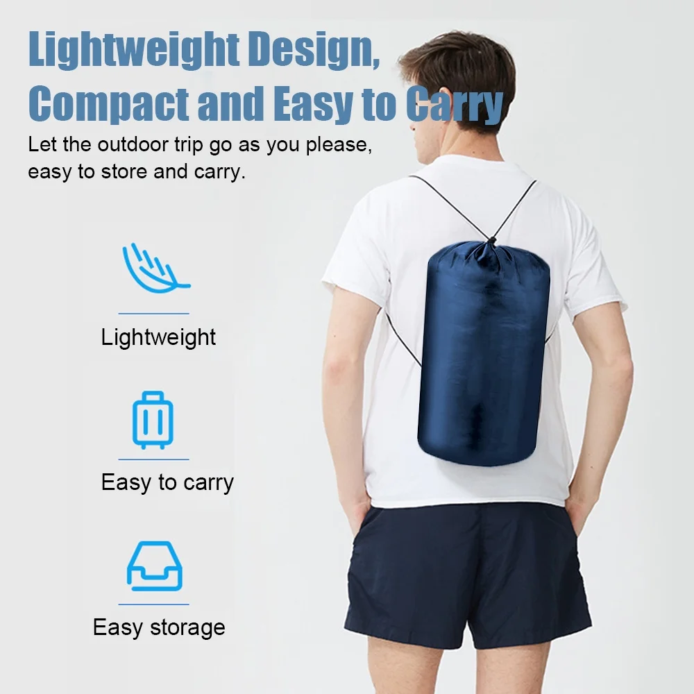 Sleeping Bags Adults Backpacking Lightweight Waterproof Cold Weather Bag Blue
