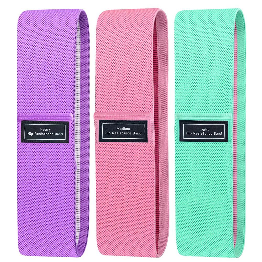 Resistance Bands Set Elastic 3 Levels Legs and Butt Exercise Pink