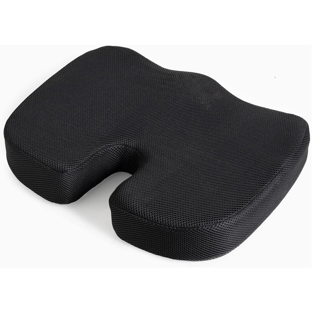 Non-Slip Memory Foam Coccyx Pad, Ergonomic Cushions Pad, Office Chair for Pressure Relief Sciatica & Pain Relief for Long Sitting, Car Seat, Airplane, Gaming Chair