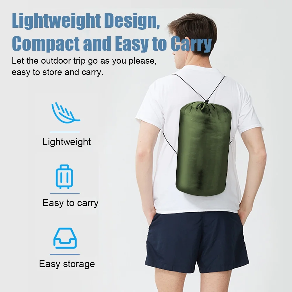 Sleeping Bags Adults Backpacking Lightweight Waterproof Cold Weather Bag Military Green