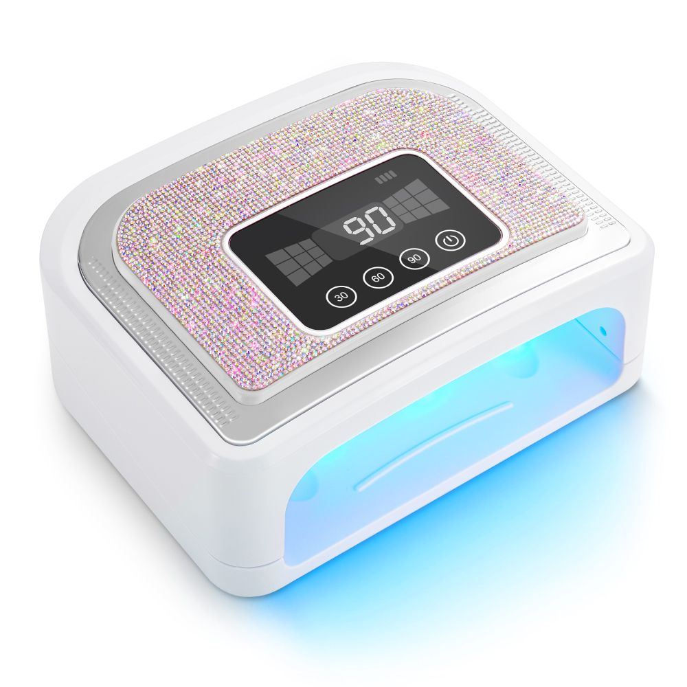 Nail Lamp Cordless 120W UV Nail Lamp Rechargeable LED Nail Lamp 4 Timer Modes Gel Nail Light UV Light