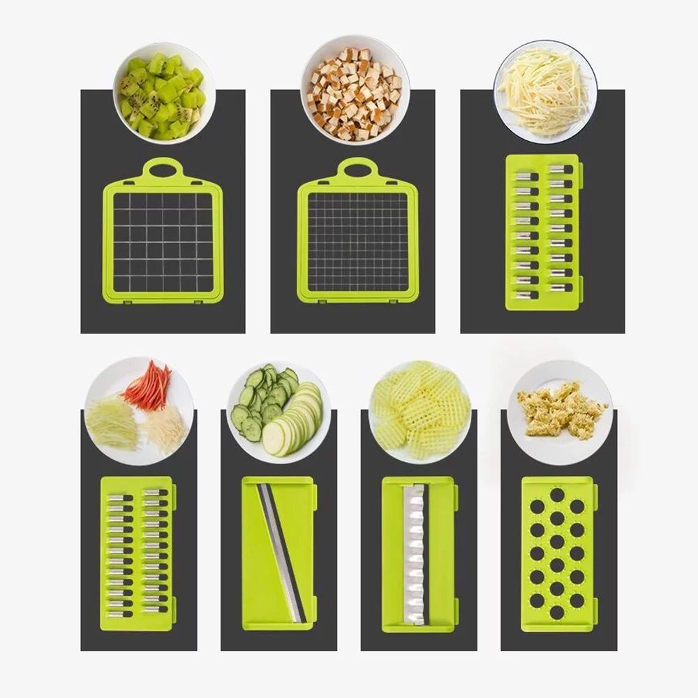 Vegetable Chopper Multifunctional 8 Blades Grater Slicer