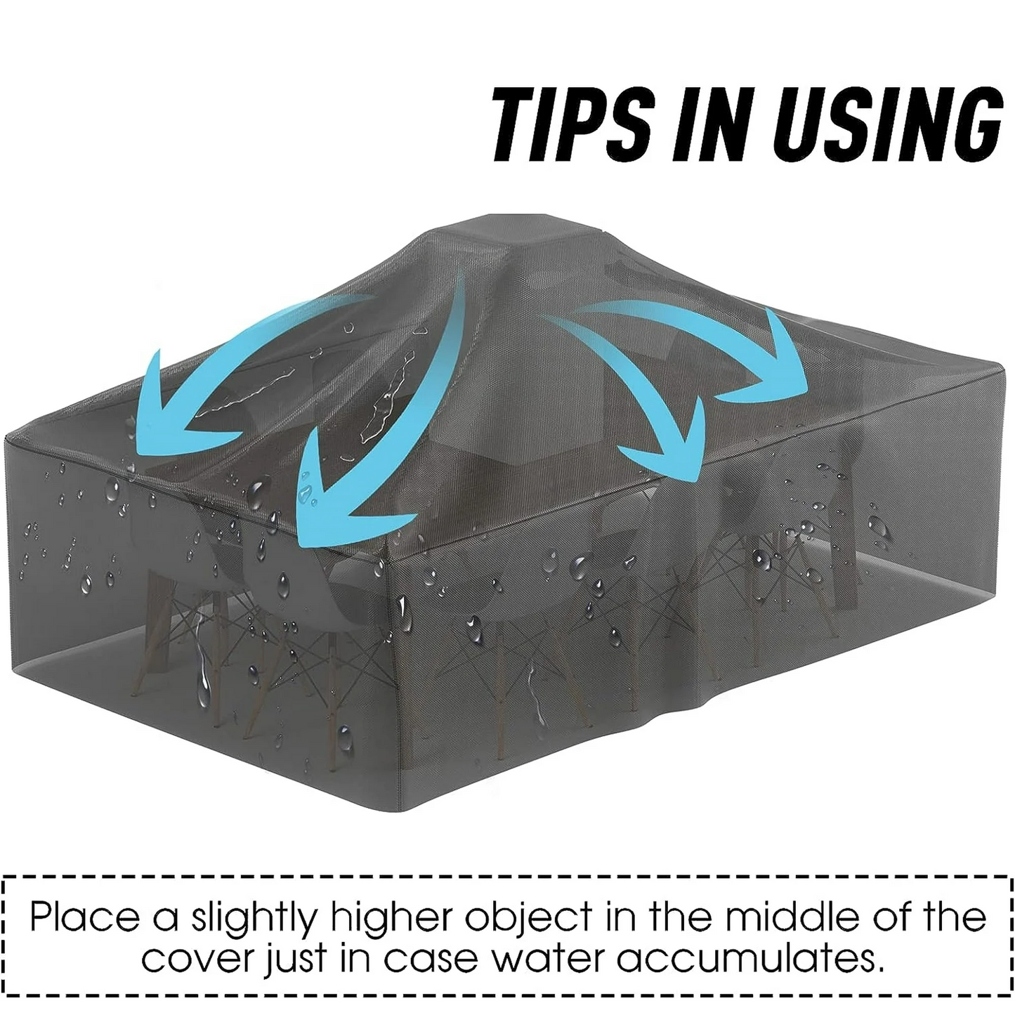 Patio Furniture Covers Waterproof Rectangular 126 inch L x 63 inch W x 28 inch