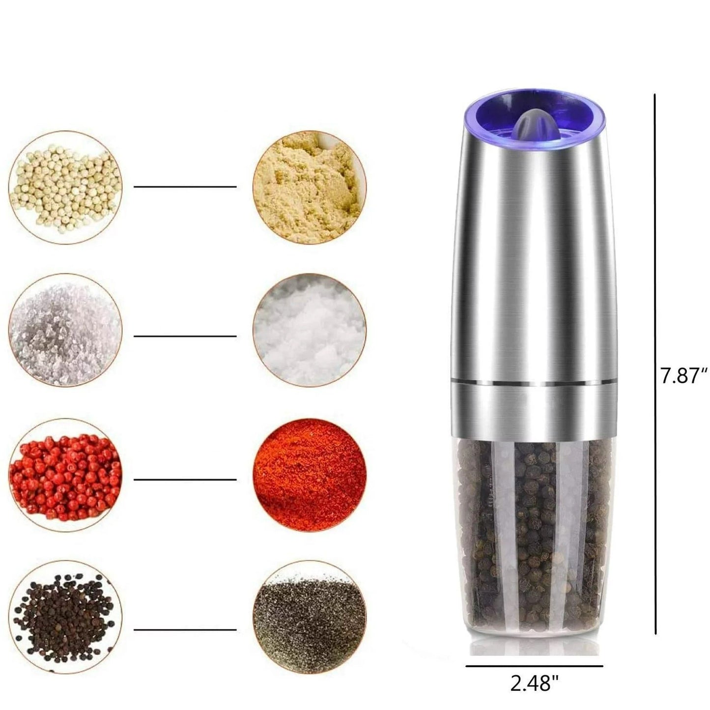 Electric Salt and Pepper Grinder Set