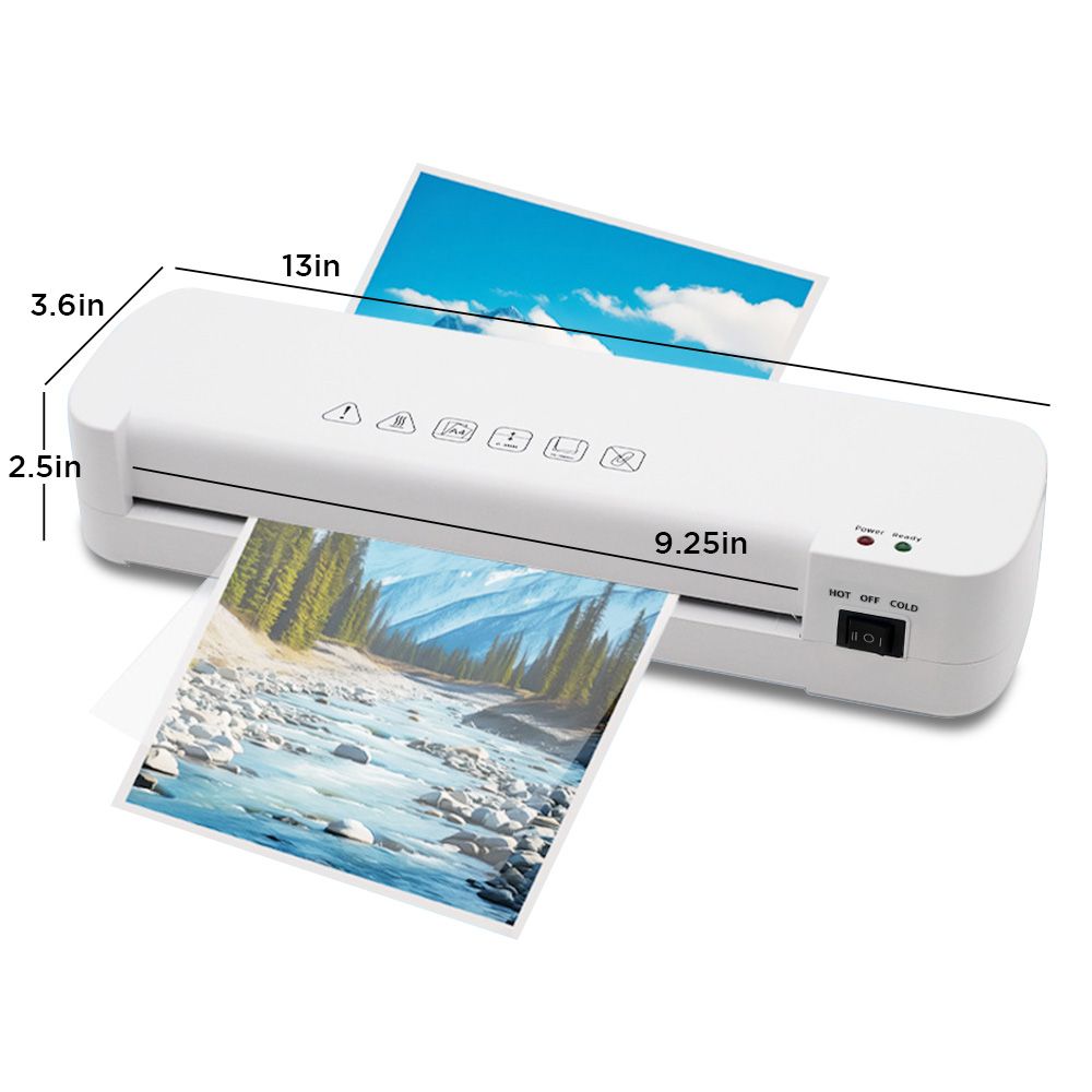 Laminator Machine A4 13in Hot & Cold With Paper Trimmer and Corner Rounder