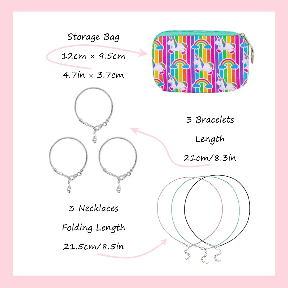 Charm Bracelet Making Kit Jewelry Making Kit 66 Pcs Gifts for Ages 6 7 8 9 10 Girls