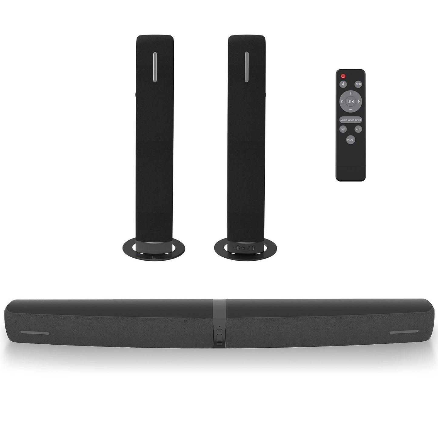 Bluetooth Sound Bar for Smart TV 90W 2 in 1