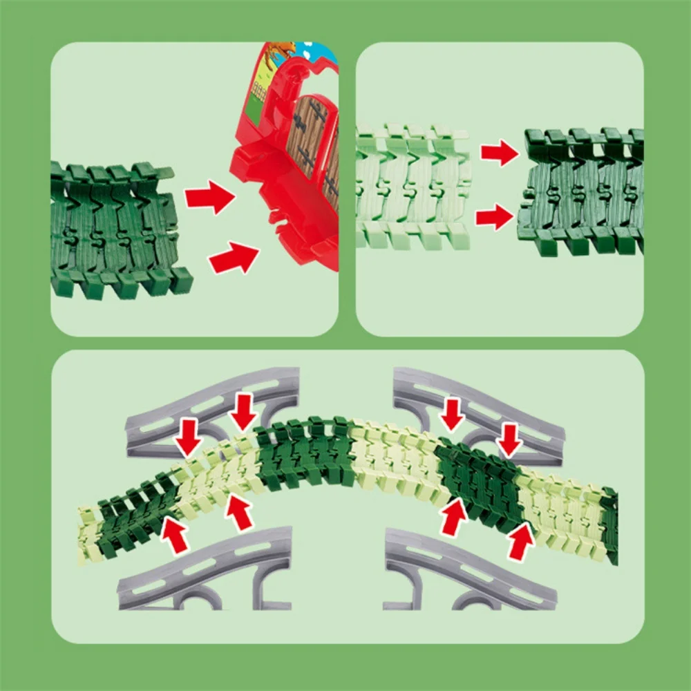 Dinosaur Toys Race Track Set Creating Own Race Car Track Dino World Gift Kids Age 3+