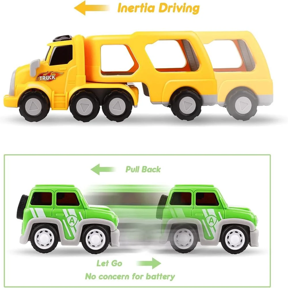 Toy Cars Carrier Toddler Toys 5-in-1 with Light Sound Playset Gifts for 1 2 3 4 Year Old