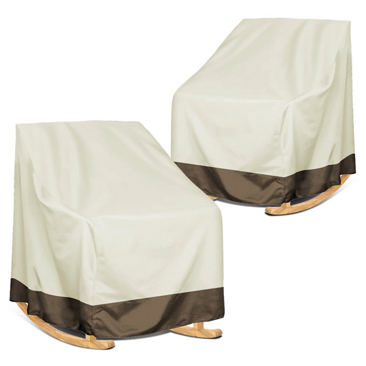 Rocker Chair Cover 420D Waterproof Patio Outdoor 2 Piece Set