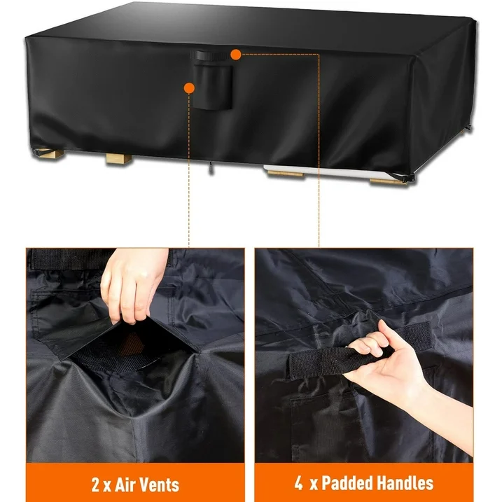 Patio Furniture Covers Waterproof Rectangular 126 inch L x 63 inch W x 28 inch