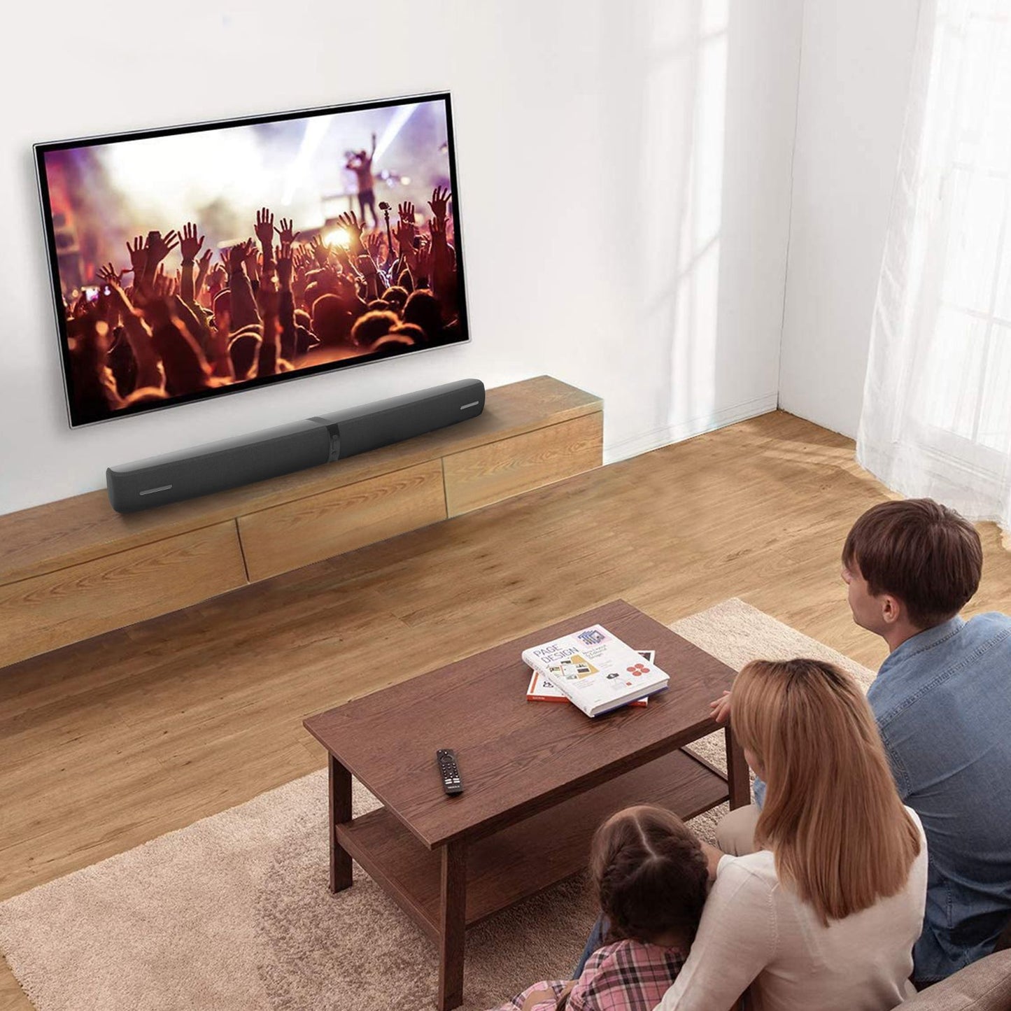 Bluetooth Sound Bar for Smart TV 90W 2 in 1
