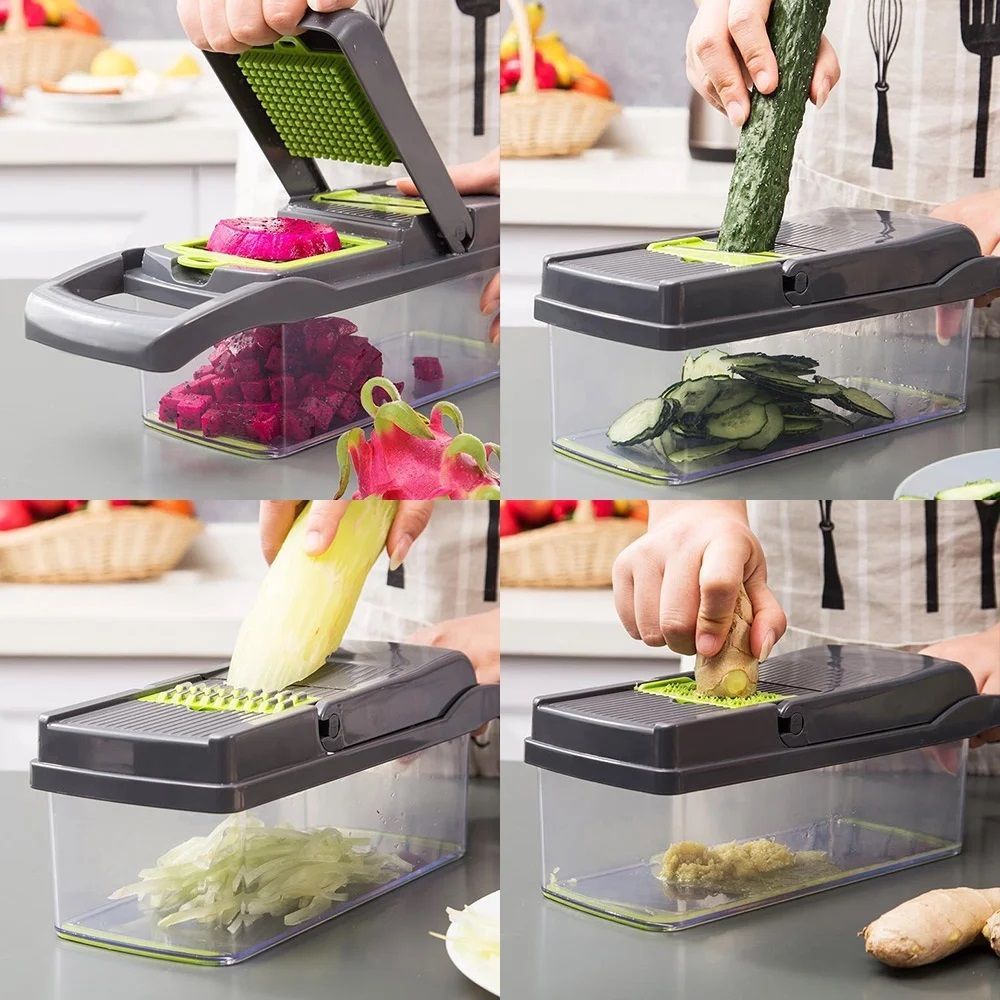 Vegetable Chopper Multifunctional 8 Blades Grater Slicer