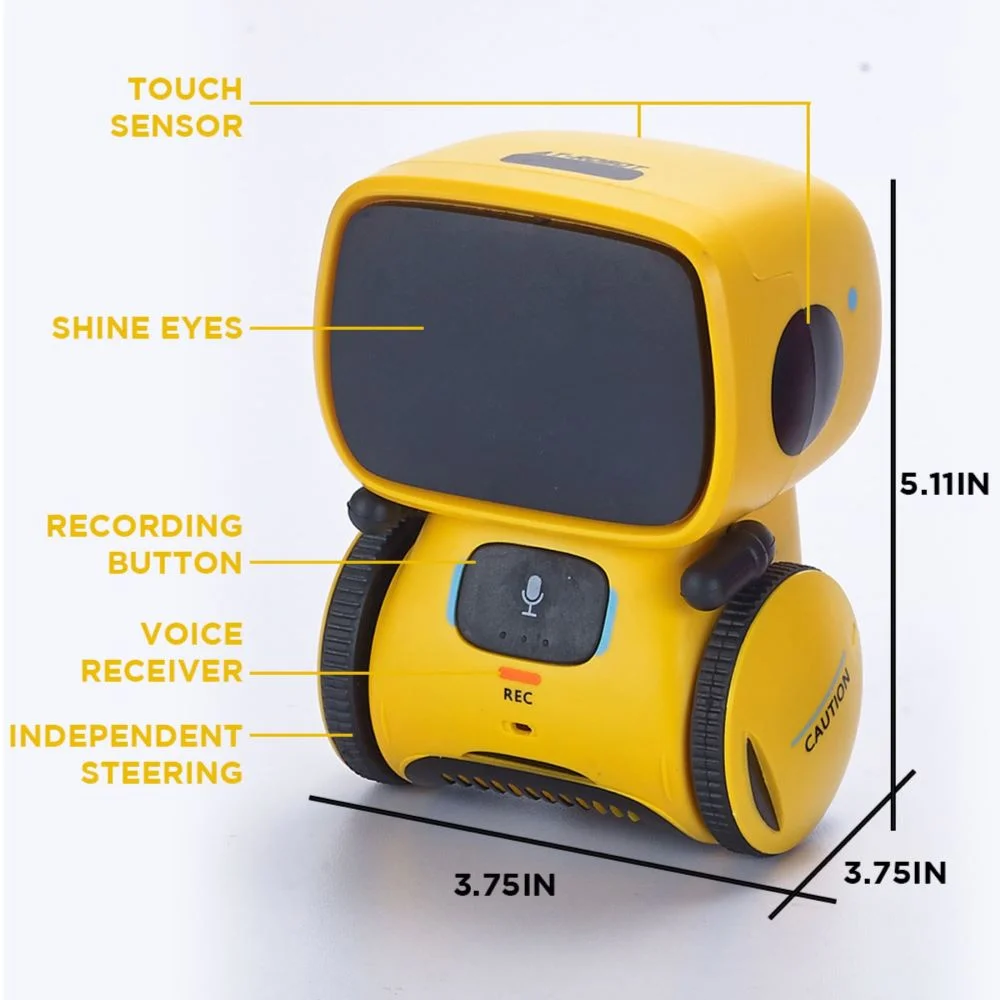 Smart Robot Toy Talking Robots Intelligent Partner And Teacher Kids Age 3+ Yellow