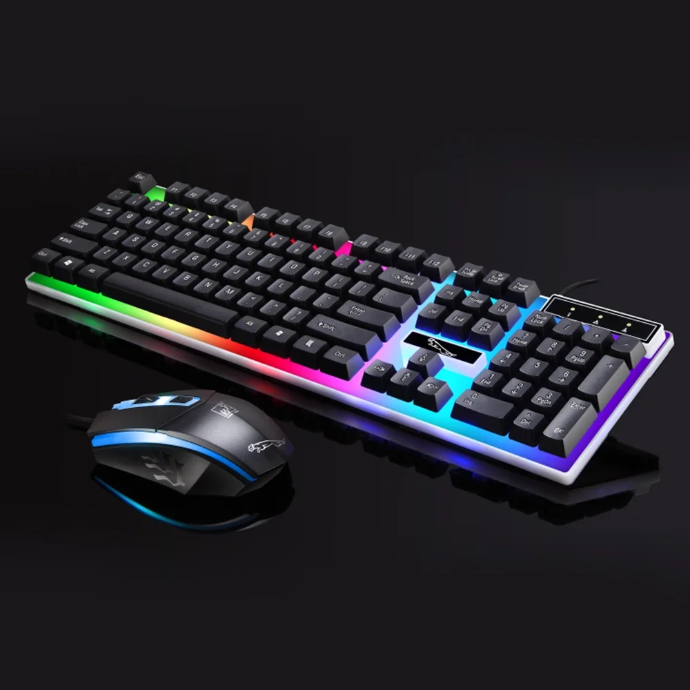 Gaming Keyboard and Mouse Combo LED Rainbow Backlit