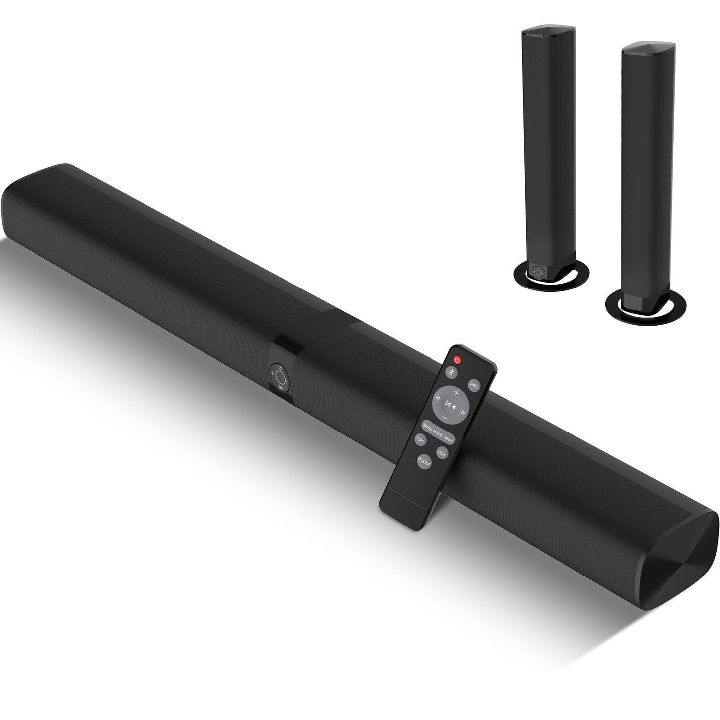 Bluetooth Wireless Wired Auto Volume Boost 2 in 1 Separable Soundbar